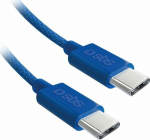 Kabel USB SBS Mobile USB-C - USB-C 1.5 m Niebieski (8018417447792)