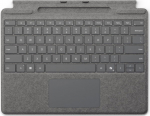 Microsoft Surface Pro Keyboard - Tastatur - With trackpad, Beschleunigungsmesser, Surface Slim Pen 2 Ablage- und Ladeschale - QWERTZ - Deutsch/Austrian - Platinum - f&uuml;r Microsoft Surface Pro 8, Pro 8 for Business, Pro 9, Pro 9 for Business, Pro 10 fo ...