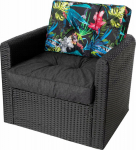 Hobbygarden R1 KAJA BLACK PILLOW + COLORFUL LEAVES