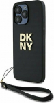 DKNY DKNY DKHCP16LPBSWSK iPhone 16 Pro 6.3'' black/black hardcase Wrist Strap Stock Logo