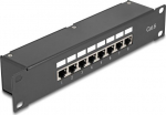 Delock Patch Panel - Rack mountable - CAT 6 - RJ-45 - Schwarz - 1U - 25.4 cm (10")