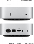 Apple Mac mini - M4 Pro - RAM 24 GB - SSD 512 GB - Apple M4 Pro 16-core - 1GbE, 10GbE, 5GbE, 2.5GbE, Wi-Fi 6E, Bluetooth 5.3 - WLAN: 802.11a/b/g/n/ac/ax (Wi-Fi 6E)