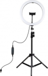 Puluz LED Ring Lamp 30 cm With Desktop Tripod Mount Up To 1.1m, Phone Clamp, USB