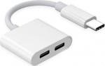 Mocco RoGer JH-032 USB-C to 2x USB-C Audio adapter + Charging