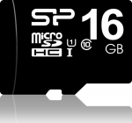 Silicon Power m&auml;lukaart microSDHC 16GB Class 10 + adapter