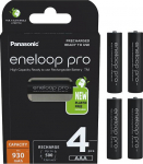 Rechargeable batteries PANASONIC ENELOOP PRO AAA 930 mAh 4 szt (BK-4HCDE/4CP)