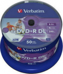 DVD+R Verbatim 8.5GB 50er Spindel double layer printable