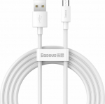 Cable USB Baseus USB-A - microUSB 1.5 m White (BSU2080WHT)