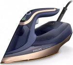 Philips Azur DST8050/20 niebieski - Moc [W]: 3000 | Type of foot: SteamGlide Elite | Steam production [g/min]: 85 | Hitting the steam [g/min]: 260| Color: navy- Yellow