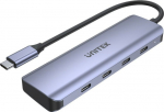 UNITEK HUB USB-C 3.1; 4x USB-C; 5 Gbps; kabel 15cm; H1107K