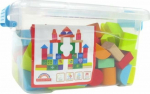 Tupiko Wooden colorful blocks - large container 76el. (TUPI0366)
