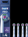 Oral-B | Replaceable toothbrush heads | EB18-4 3D White Pro | Heads | For adults | Number of brush heads included 4 | White