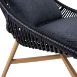 Garden furniture set HELSINKI 2 tables, sofa, 2 chairs, black