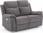 Recliner sofa MILO 2-seater with electric mechanism, grey