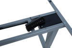 Table leg ERGO OPTIMAL with 2 motors, silver grey