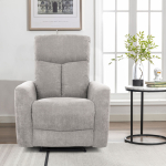 Recliner armchair GEMMA with manual mechanism, light grey