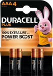 1x4 Duracell Plus Power Boost Micro MN2400 AAA LR03 1.5V