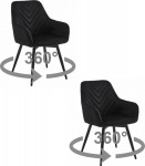 Leobert Krzesło NANA360 - black velvet / black legs x 2