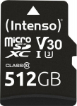 Intenso microSDXC 512GB C10 UHS-I Professional + Adapter