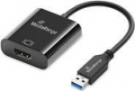 MediaRange USB-A to HDMI audio and video converter, 20cm sw