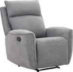 Recliner armchair MAREN with manual mechanism, grey