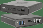 Zebra ZEC500, Premium (Extended Temp), PoE, USB, USB-C, BT, Ethernet, Wi-Fi, NFC, Android, GMS - Booksize PC, VESA mount (75x75 mm), connection: USB (type A, 3x), USB-C, Bluetooth, Ethernet, Wi-Fi 6E, HDMI, NFC, Micro SD-Slot, Qualcomm Octa Core, 2.1 ...