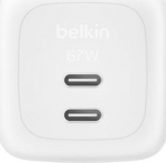 Belkin Ladeger&auml;t Dual USB-C 67W PD + PPS ,wei&szlig; WCH020kqWH