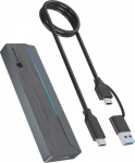 ICY BOX Disk housing IB-1826MCL-CU31 M.2 NVMe i SATA housing, RGB lighting, USB 3.2 Gen 2, 10 Gbps