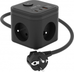 KERG SMART &ndash; 3-SOCKET POWER STRIP + USB-A+USB-C CHARGER 1.5M 3&times;1.5MM2 H05VV-F 16A/250V