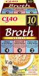 Inaba Foods INABA CAT CIAO BROTH CHICKEN,FISH,SCALLOP 10x40g