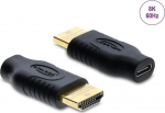Delock Ultra High Speed - Videoadapter - USB-C male to HDMI female - Schwarz - 8K60Hz (7680 x 4320)