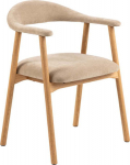 Dining chair ADDI with armrest, beige