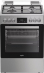 Whirlpool Cooker | W6G8LCSWX | Hob type Gas | Oven type Electric | Stainless Steel | Width 60 cm | Depth 60 cm | 72 L