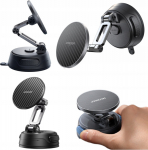 Joyroom Car Holder Joyroom JR-ZS51 magnetic with suction cup for windshield or dashboard - czarny