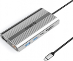 Orico USB-C 12w1 | USB-A | USB-C PD 100W | HDMI 4K | VGA | RJ45 Gigabit - Silver