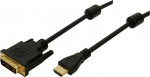 Cable LogiLink HDMI - DVI-D 5m czarny (CH0015)
