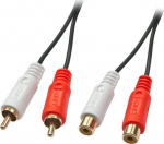 Lindy PREMIUM AUDIOKABEL, (CINCH) STECKER/BUCHSE 2M