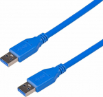 Kabel USB Akyga USB-A - USB-A 1.8 m Niebieski (AK-USB-14)