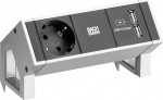 Bachmann DESK 2 - Steckdosenleiste - Wechselstrom 250 V - Eingabe, Eingang GST18 - output terminals: 1 (CEE 7/3, 2 x USB)
