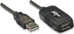 MANHATTAN USB-Repeater Kabel USB 2.0 A -> A St/Bu 10.00m Bli
