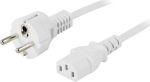 DELTACO CEE 7/7 - C13 - power cord, 0.5 m, white
