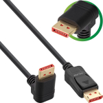 InLine 8K (UHD-2) DisplayPort Kabel, Downward angled, schwarz - 2m