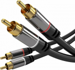 Cable PremiumCord RCA (Cinch) x2 - RCA (Cinch) x2 1.5m czarny (kjqccmm015)