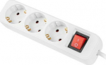 Lanberg extension strip 1.5m 3x Schuko with switch white - Extension strip Lanberg | 3 Schuko socket | 1.5m | White | cable made of full copper