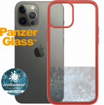 Kaitse&uuml;mbris ClearCase, Apple iPhone 12 Pro Max, klaasist tagak&uuml;ljega, punane / l&auml;bipaistev, PanzerGlass