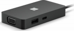 Microsoft USB-C Travel Hub - port adapter, black