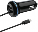 2GO KFZ-Ladeger&auml;t 12W 1x USB-A / Lightning 140cm schwarz