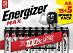 Energizer patarei Max Alkaline AA CHP20 15+5
