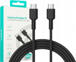 AUKEY CB-CD45 kabel USB-C - USB-C 0.9m 60W PD 3A 20V nylon braid black