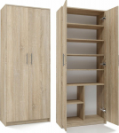 Topeshop OFFICE SHELF LIVING ROOM OLIV DOOR OFFICE 2D DĄB SONOMA